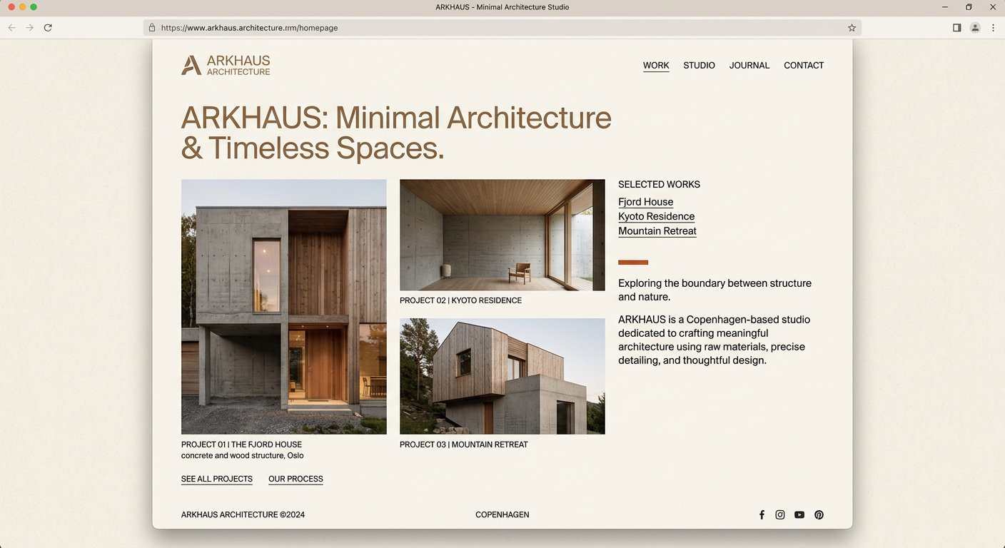 Meridian A+D — architecture studio portfolio website