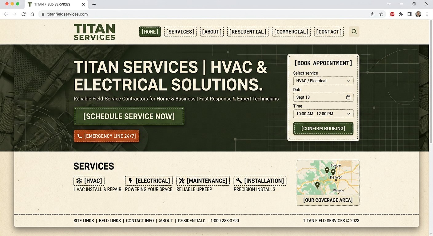 Sunbelt Field Services — HVAC & electrical contractor website